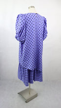 Lataa kuva Galleria-katseluun, Violetti pallokuvioinen mekko 44