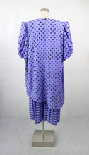 Lataa kuva Galleria-katseluun, Violetti pallokuvioinen mekko 44