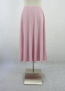 Finn Karelia made in Finland vaaleanpunainen kuviollinen kotimainen vintage hame D46