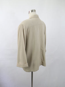 Beige oversize pellava-puuvillableiseri