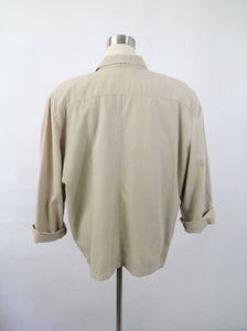 Beige oversize pellava-puuvillableiseri