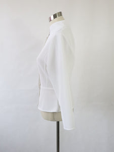 Valkoinen peplum-helmainen jakku 34