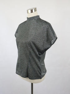 Hopeanvärinen lurex toppi S