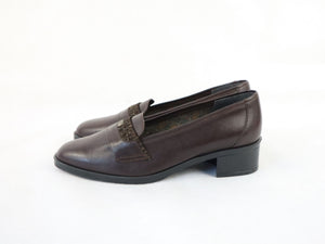 Tummanruskeat loaferit n. 38