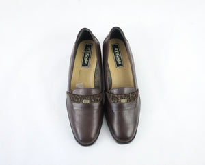 Tummanruskeat loaferit n. 38