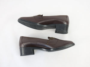 Tummanruskeat loaferit n. 38