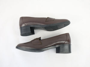 Tummanruskeat loaferit n. 38