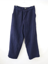 Lataa kuva Galleria-katseluun, Tummansiniset hamppukankaiset housut L