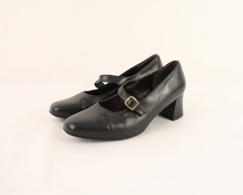 Janita made in Finland mustat tolppakorkoiset kengät 6