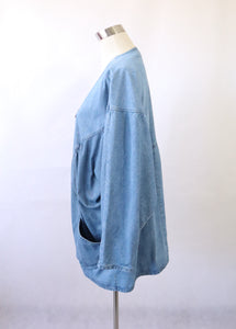 Sininen oversize farkkutakki 40