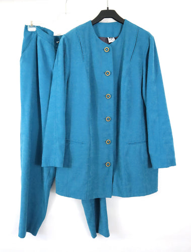 L-Collection turkoosi jakkupuku