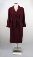 Lacoda High Quality Clothing Classics For Today made in Finland burgundinpunainen kotimainen vintage cashmere-villakangastakki