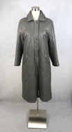 Oy R. Lax Ab Kokkola Finland harmaa pitkä topattu nahkatakki 40