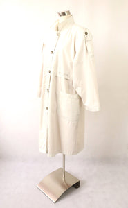 Luonnonvalkoinen oversize pitkä takki 38