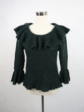 Lataa kuva Galleria-katseluun, Marimekko Ritva Falla havunvihreä mohairneule S