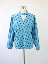 Lataa kuva Galleria-katseluun, Marimekko turkoosi Loistava Kiskoraita pusero 100% puuvillaa 42