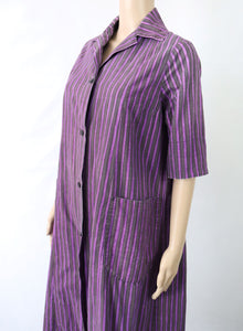 Violetti raidallinen takkimekko 40