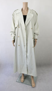 Master Coat vaalea pitkä oversize 90-luvun kotimainen vintage trenssi 46