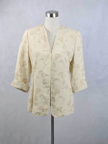 Modelia made in Finland vaalea kuviopintainen pellavasekoitejakku 36