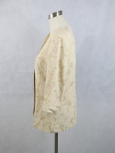 Lataa kuva Galleria-katseluun, Beige kuviollinen pellavasekoitejakku 36