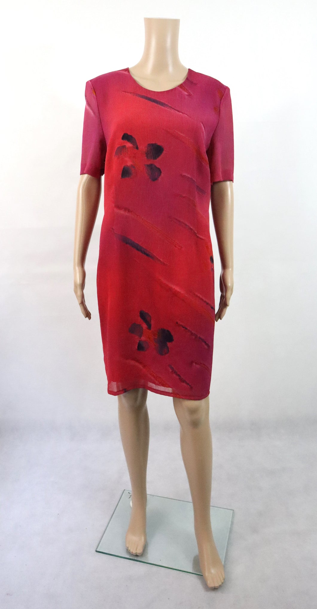 Modelia made in Finland punainen kuviollinen mekko 38