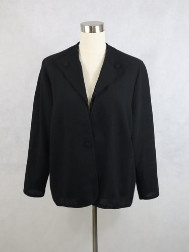 NP made in Finland musta villasekoitekankainen kotimainen vintage jakku 42