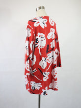Lataa kuva Galleria-katseluun, Punainen kuviollinen tunika XXXL