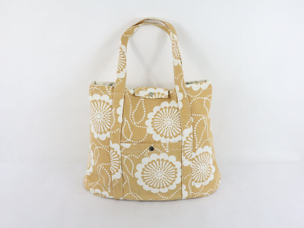 Nanso Paulakukka beige iso kangaskassi