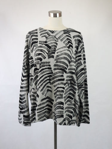 Nanso harmaa kuviollinen tunika collegekangasta XXL