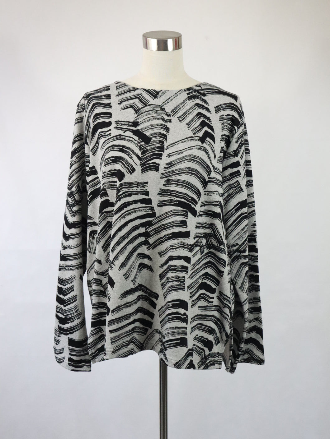 Nanso harmaa kuviollinen tunika collegekangasta XXL