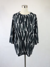 Lataa kuva Galleria-katseluun, Nanso harmaa kuviollinen tunika XXL puuvillaa, modaalia, villaa