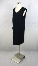 Lataa kuva Galleria-katseluun, Musta taskullinen hihaton mekko S