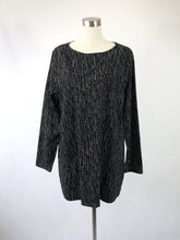 Lataa kuva Galleria-katseluun, Nanso mustavalkoinen pilkullinen puuvillatunika sivutaskuilla XXL