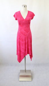 Nanso pinkki kuviollinen mekko S
