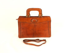 Lataa kuva Galleria-katseluun, North Bag made in Finland kinuskinruskea kotimainen vintagelaukku