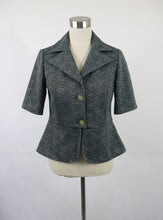 Lataa kuva Galleria-katseluun, Ormatex kotimainen 60-70-luvun vintage paitajakku peplum-helmalla 38