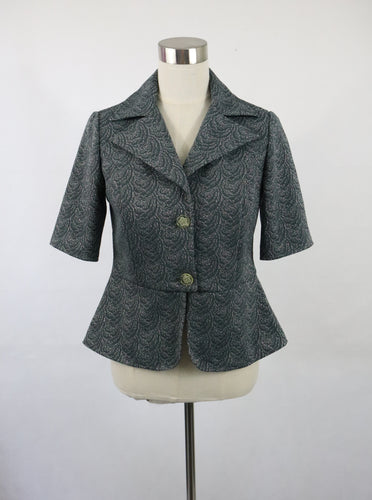 Ormatex kotimainen 60-70-luvun vintage paitajakku peplum-helmalla 38