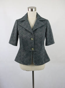 Ormatex kotimainen 60-70-luvun vintage paitajakku peplum-helmalla 38