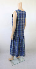 Lataa kuva Galleria-katseluun, Sinisävyinen ruudullinen mekko 34