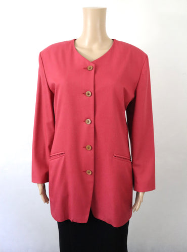PTA vadelmanpunainen 90-luvun vintage bleiseri 36