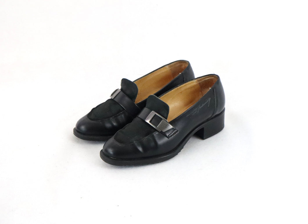 Pertti Palmroth made in Finland mustat korolliset loaferit solkikoristeella 3½