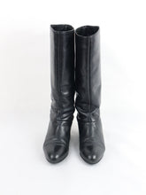 Lataa kuva Galleria-katseluun, Mustat nahkasaappaat 38