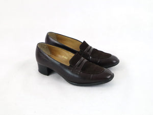 Tummanruskeat korolliset loaferit 3½