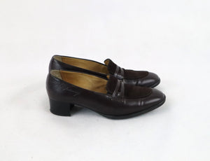 Tummanruskeat korolliset loaferit 3½