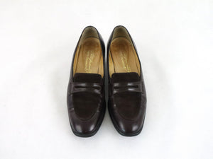 Tummanruskeat korolliset loaferit 3½