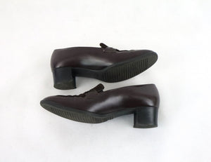 Tummanruskeat korolliset loaferit 3½