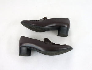 Tummanruskeat korolliset loaferit 3½