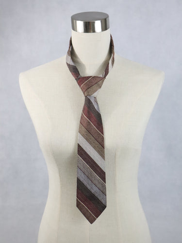 Petrifan ruskeasävyinen raidallinen solmio