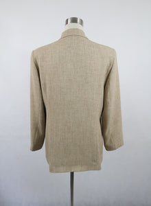Beige koristetaskullinen bleiseri 40