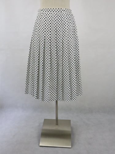 Pola, Pallo-Paita Oy, made in Finland kotimainen vintage mustavalkoinen polka dot vekkihame C40